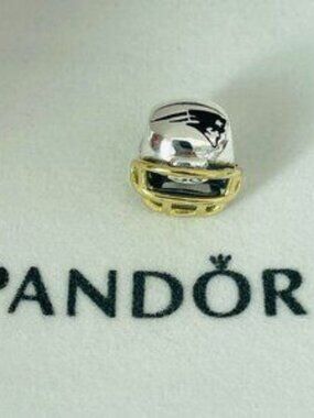 Pandora New England Patriots Football Helmet Charm Pendant